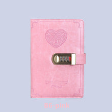 Load image into Gallery viewer, diary B6 password book with lock retro notebook travel school Girls gift notebook Journal Business planner