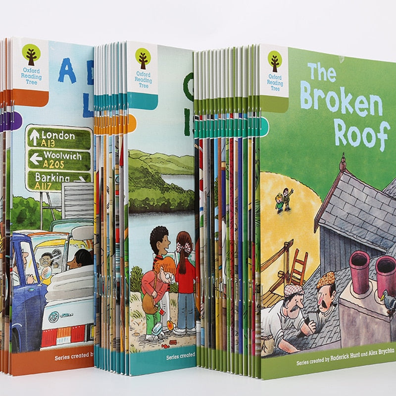 1 set 40 books 7-9 level Oxford reading tree Richer reading learing Helping Child to read Phonics English story Picture book
