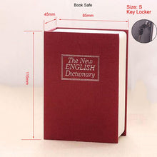 Load image into Gallery viewer, S Dictionary Book Safe Security Key Locker Money Hidden Secret Safe Key Safe Box Cash Money Storage Jewelry Lock Box Piggy Bank
