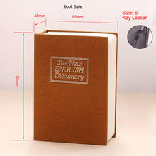 Load image into Gallery viewer, S Dictionary Book Safe Security Key Locker Money Hidden Secret Safe Key Safe Box Cash Money Storage Jewelry Lock Box Piggy Bank

