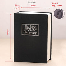 Load image into Gallery viewer, S Dictionary Book Safe Security Key Locker Money Hidden Secret Safe Key Safe Box Cash Money Storage Jewelry Lock Box Piggy Bank
