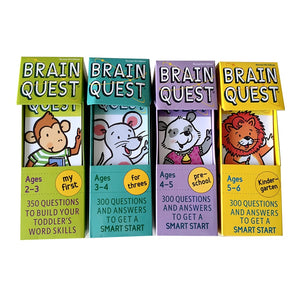 Brain Quest English Version Of the Intellectual Development Card Sticker Books Questions And Answers Card Smart Start Child Kids